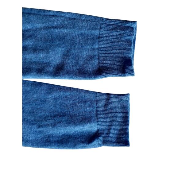 Tahari Women's Blue 100% 2-PLY Cashmere V-Neck Long Sleeve Sweater Size XL - Picture 7 of 11